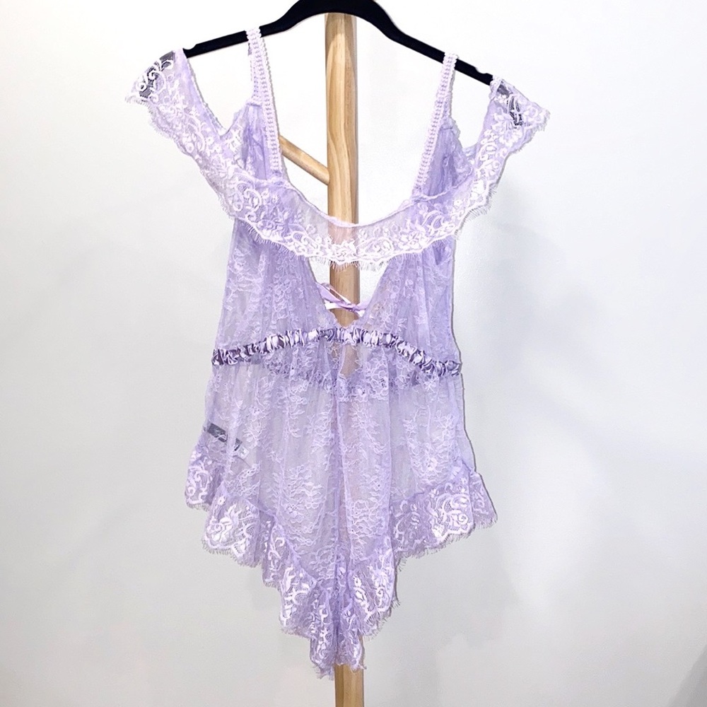 Woman’s Oh La La Cheri one piece lavender Teddy NWOT Size 1X/2X